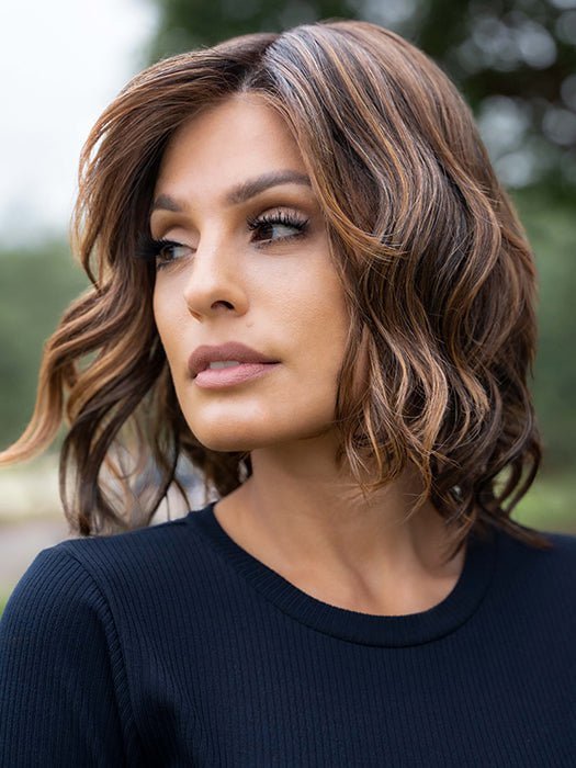 EDITOR'S PICK LARGE by Raquel Welch in RL8/29SS SHADED HAZELNUT | Warm Medium Brown Evenly Blended with Ginger Blonde and Dark Roots PPC MAIN IMAGE