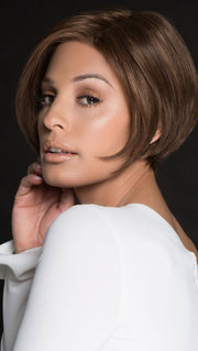 The density of the ready-to-wear synthetic hair mimics the look and feel of biological hair and requires little to no customization or thinning
