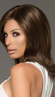The layers are cut to create movement and a bit of modern edge. The impeccable ear to ear extended lace front offers versatile styling and the most seamless, natural hairline
