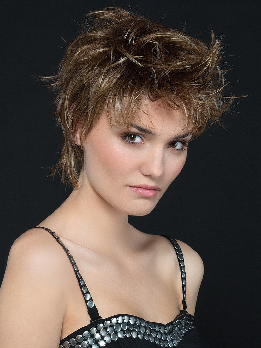 Short textured hair style with layers