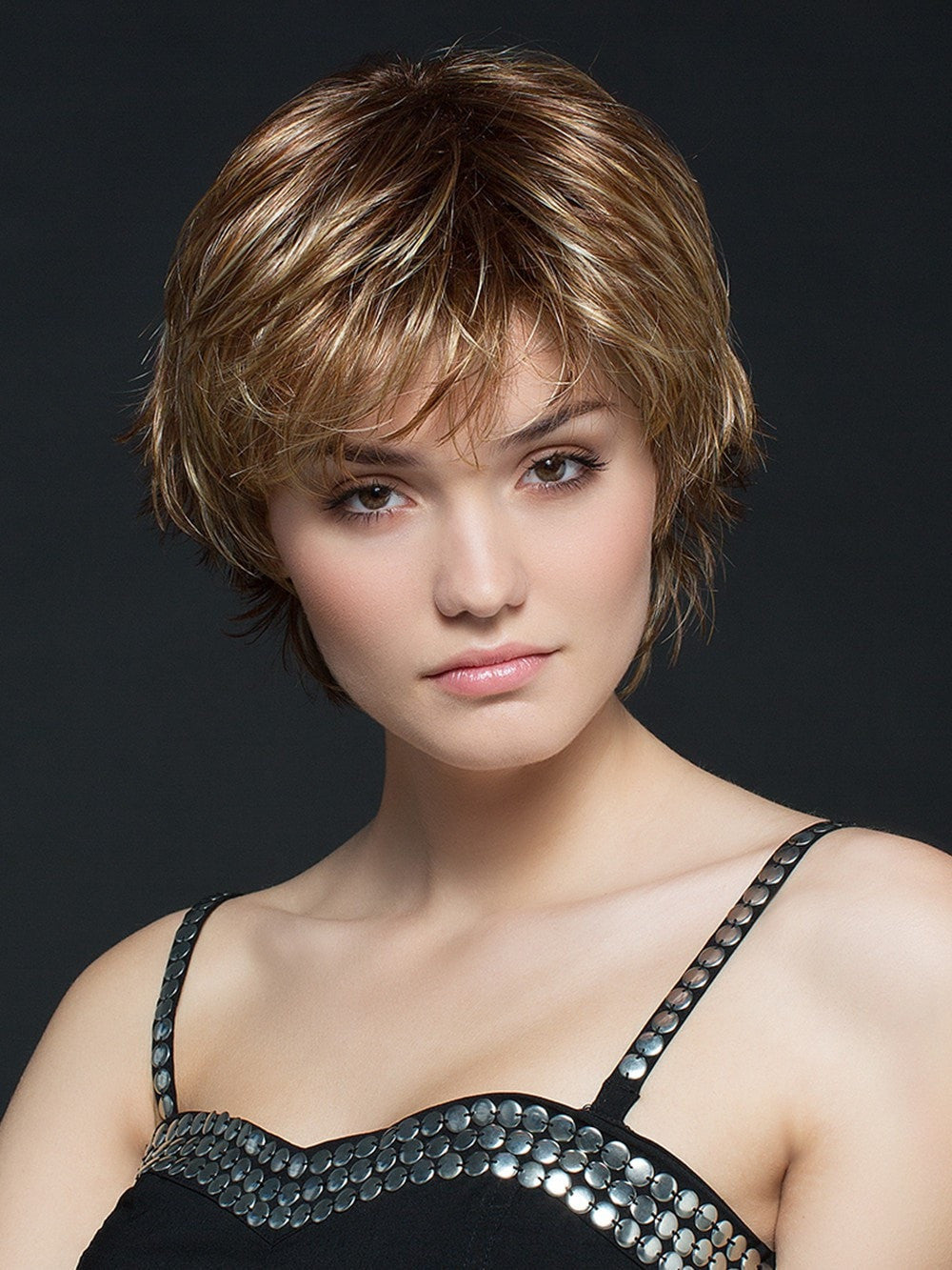 Short Wig with Monofilament Crown with Open Sides