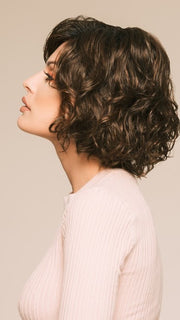 This short, sassy style features a premium synthetic fiber and a monofilmanet crown for extra volume