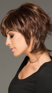 RAZBERRY ICE R | Rooted Dark Auburn with Medium Auburn Base with Copper and Strawberry Blonde Highlights