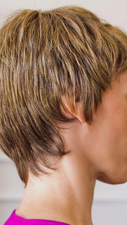 FIONA by ENVY in TOASTED SESAME | Medium Brown roots with overall Warm Cinnamon base and Golden Blonde highlights