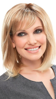 EMILIA by Jon Renau in 27T613S8 SHADED SUN | Medium Natural Red-Gold Blonde & Pale Natural Gold Blonde Blend and Tipped, Shaded with Medium Brown