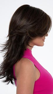 Made with a blend of human hair and heat-friendly synthetic fibers