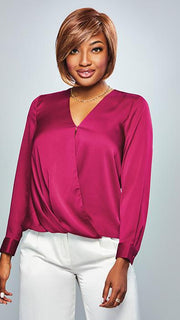 A flattering, chin-length bob wig