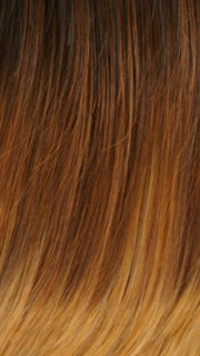 GM236 | Gradual Mix OMBRE Color. Reddish Brown Top, Reddish Auburn Middle and Golden Platinum Blonde Bottom