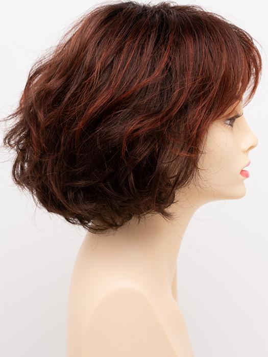 CHOCOLATE-CHERRY | Dark Brown roots with overall Medium Brown base with Deep Red highlights