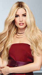 GLAMOUR AND MORE by RAQUEL WELCH in SS14/88 SHADED GOLDEN WHEAT | Dark Blonde Evenly Blended with Pale Blonde Highlights and Dark Roots