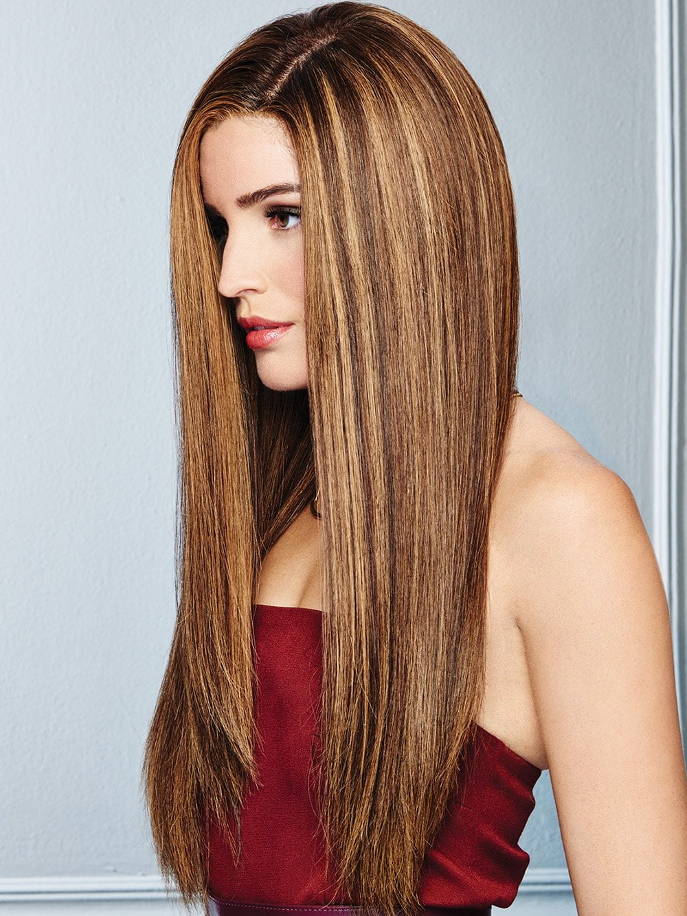 Long barely there layers add flow and movement to this superwoman length