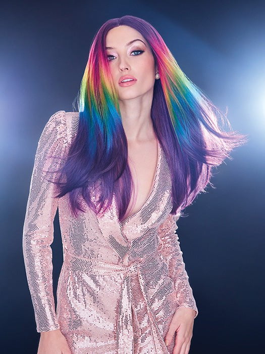 PARTY ALL NIGHT | Bright Iridescent Rainbow against a Deep Purple Base