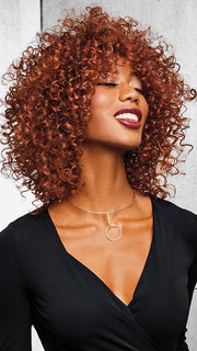 SASSY CURL by Hairdo in R435S+ GLAZED BLACK CHERRY | Midnight Brown with Burgundy highlights
