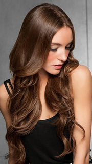 20" INVISIBLE SYNTHETIC HAIR EXTENSION by Hairdo in R830 Ginger Brown | Warm Medium Brown
