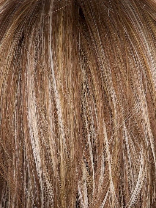 ICY-OAK-SR | Warm Medium Brown base with Golden Blond and White Gold Highlights and a Soft Shadowed Root Effect