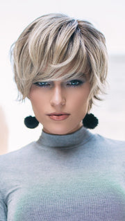 MEG by Jon Renau in 12FS8 SHADED PRALINE | Light Gold Brown, Light Natural Gold Blonde & Pale Natural Gold-Blonde Blend, Shaded with Medium Brown