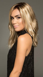 HEIDI by Jon Renau in 12FS8 SHADED PRALINE | Light Gold Brown, Light Natural Gold Blonde & Pale Natural Gold-Blonde Blend, Shaded with Medium Brown