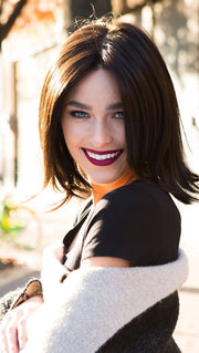 The Cameron Wig by Jon Renau is a lengthy bob with layered ends that create shape and movement