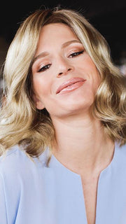 KENDALL by Jon Renau in 22F16S8 VENICE BLONDE | Light Ash Blonde and Light Natural Blonde Blend Shaded with Medium Brown
