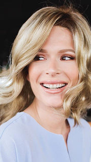 KENDALL by Jon Renau in 22F16S8 VENICE BLONDE | Light Ash Blonde and Light Natural Blonde Blend Shaded with Medium Brown