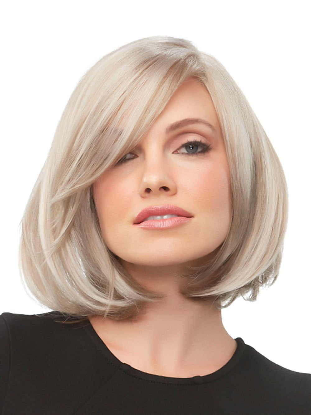 KRISTI Wig by Jon Renau in 101F48T MARTINI | Soft White Front, Light Brown with 75% Grey Blend with Soft White Tips