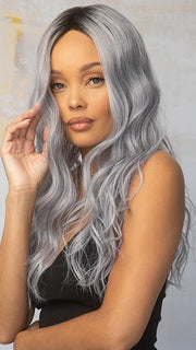 LAVISH WAVEZ by Rene of Paris in LUNAR-HAZE | Dark brown base light lavender mix PPC MAIN IMAGE FB MAIN IMAGE