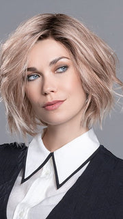 This blunt bob features an edgy razor cut finish