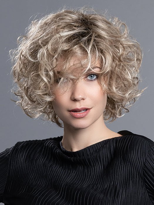 LOOP by Ellen Wille in SANDY-BLONDE-ROOTED 16.22.14 | Medium Blonde, Light Neutral Blonde, and Medium Ash Blonde blend with Dark Shaded Roots. PPC MAIN IMAGE