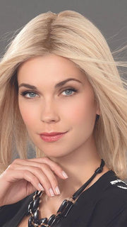 MATRIX by ELLEN WILLE in CHAMPAGNE ROOTED 22.26.20 | Light Beige Blonde, Medium Honey Blonde, and Platinum Blonde blend with Dark Roots PPC MAIN IMAGE FB MAIN IMAGE