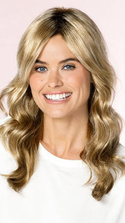 MARIAH by Jon Renau in 12FS12 MALIBU BLONDE | LIght Gold Brown, Light Natural Gold Blonde, Pale Natural Gold-Blonde Blend, Shaded with Light Gold Brown