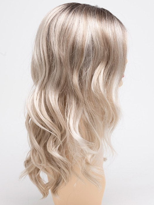 SILKY BEIGE | Light Platinum Blonde with Dark Brown Roots 