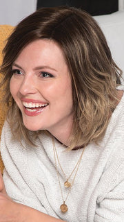 TOFFEE-LATTE | Light Chestnut Brown Base with Caramel Blonde Highlights
