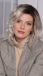 MELLOW by Estetica in VANILLA-MACCHIATO | Light Chestnut Brown Base with Light Brown, Golden Blonde, and Icy Blonde Highlights