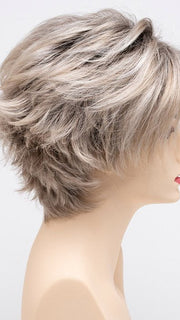 SILKY-BEIGE | Light Platinum Blonde with Dark Brown Roots 