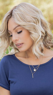 MILA by Jon Renau in 12FS8 SHADED PRALINE | Light Gold Brown, Light Natural Gold Blonde & Pale Natural Gold-Blonde Blend, Shaded with Medium Brown