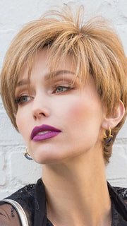 MODERN TOP PIECE by RENE OF PARIS in MAPLE SUGAR R | Rooted Medium Brown with Light Honey Brown Base and Strawberry Blonde Highlights PPC MAIN IMAGE FB MAIN IMAGE