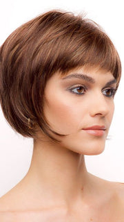 AUBURN-SUGAR-R | Rooted Dark Auburn with Medium Auburn Base with Dark Strawberry Blonde Highlights