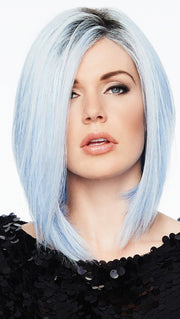 This colored wig has a angled cut with natural volume and is made with Tru2Life® heat-friendly synthetic hair so you can add some curl or wave