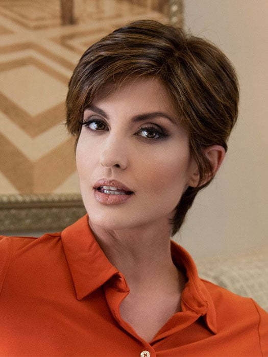 Paula Human Hair/Synthetic Hair Blend Lace Front Wig (Mono Top