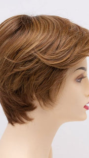 GOLDEN-NUTMEG | Medium Brown roots with overall Warm Cinnamon base and Golden Blonde highlights