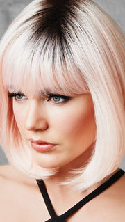 The multi-faceted color has a darker root, great colored wig