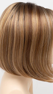 GOLDEN NUTMEG | Medium Brown roots with overall Warm Cinnamon base and Golden Blonde highlights