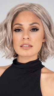 QUINN by Jon Renau in 101F48T MARTINI | Soft White Front, Light Brown with 75% Grey Blend with Soft White Tips