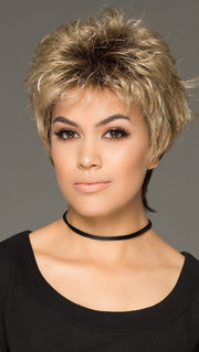 DREW by Noriko in CREAMY TOFFEE R | Rooted Dark with Light Platinum Blonde and Light Honey Blonde evenly blended