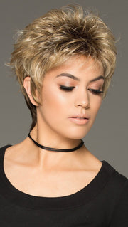 CREAMY TOFFEE R | Rooted Dark with Light Platinum Blonde and Light Honey Blonde evenly blended