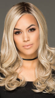 LIMELIGHT by Raquel Welch in RL19/23SS SHADED BISCUIT | Light Ash Blonde Evenly Blended with Cool Platinum Blonde with Dark Roots
