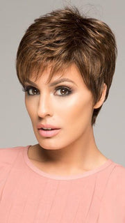 WINNER WIG Raquel Welch in SS11/29 NUTMEG |  Light Reddish Brown and Golden Copper Highlights With Dark Brown Roots
