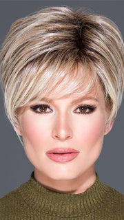 ADVANCED FRENCH by RAQUEL WELCH in RL19/23SS SHADED BISCUIT | Light Ash Blonde Evenly Blended with Cool Platinum Blonde with Dark Roots