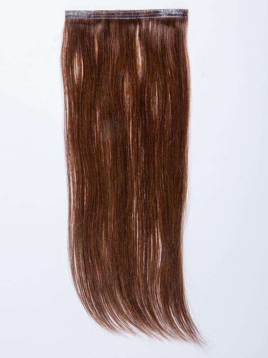 easiPieces 16" L x 6" W by easiHair in color 8 COCOA | Medium Brown