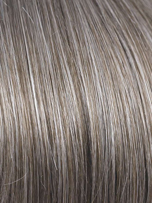 SANDY-SILVER | Medium Brown Transitionally Blending to Silver and Dramatic Silver Bangs